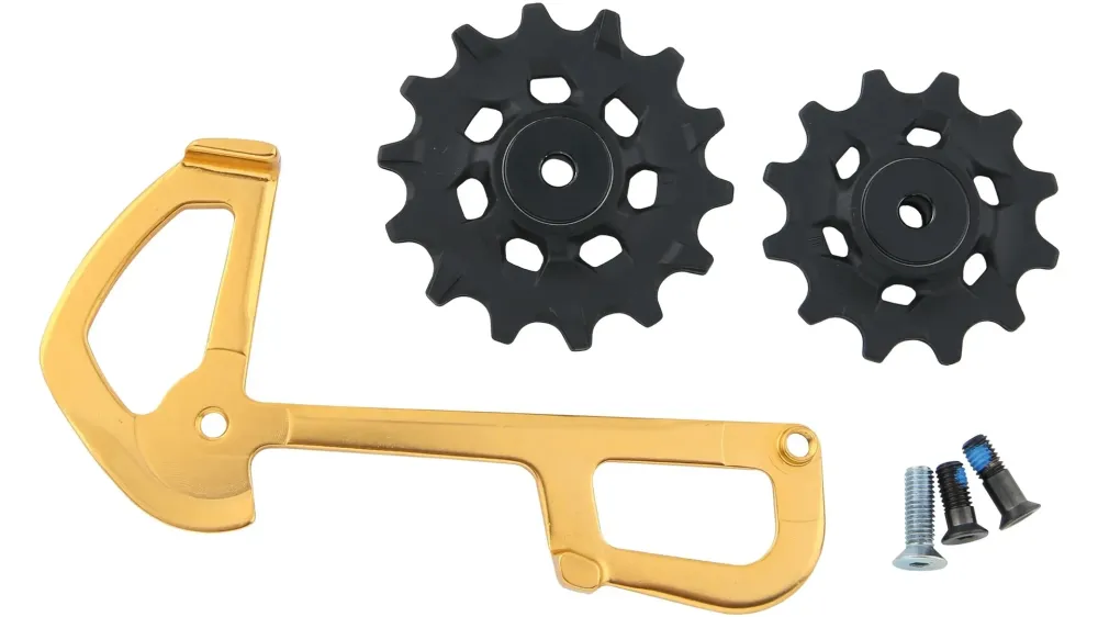 SRAM X-Sync en binnenkooi derailleurwieltjes voor XX1 Eagle derailleur goud