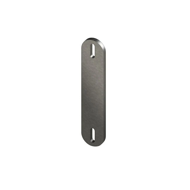 Stalen montagelip 6mm B:32mm L:155mm gegroefd