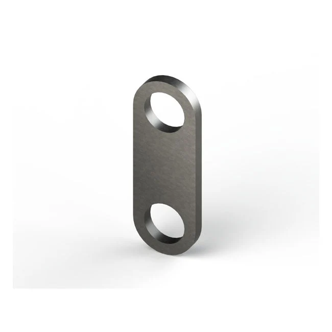 Stalen montagelipje 6mm B:32mm L:90mm voor dubbele doorvoer