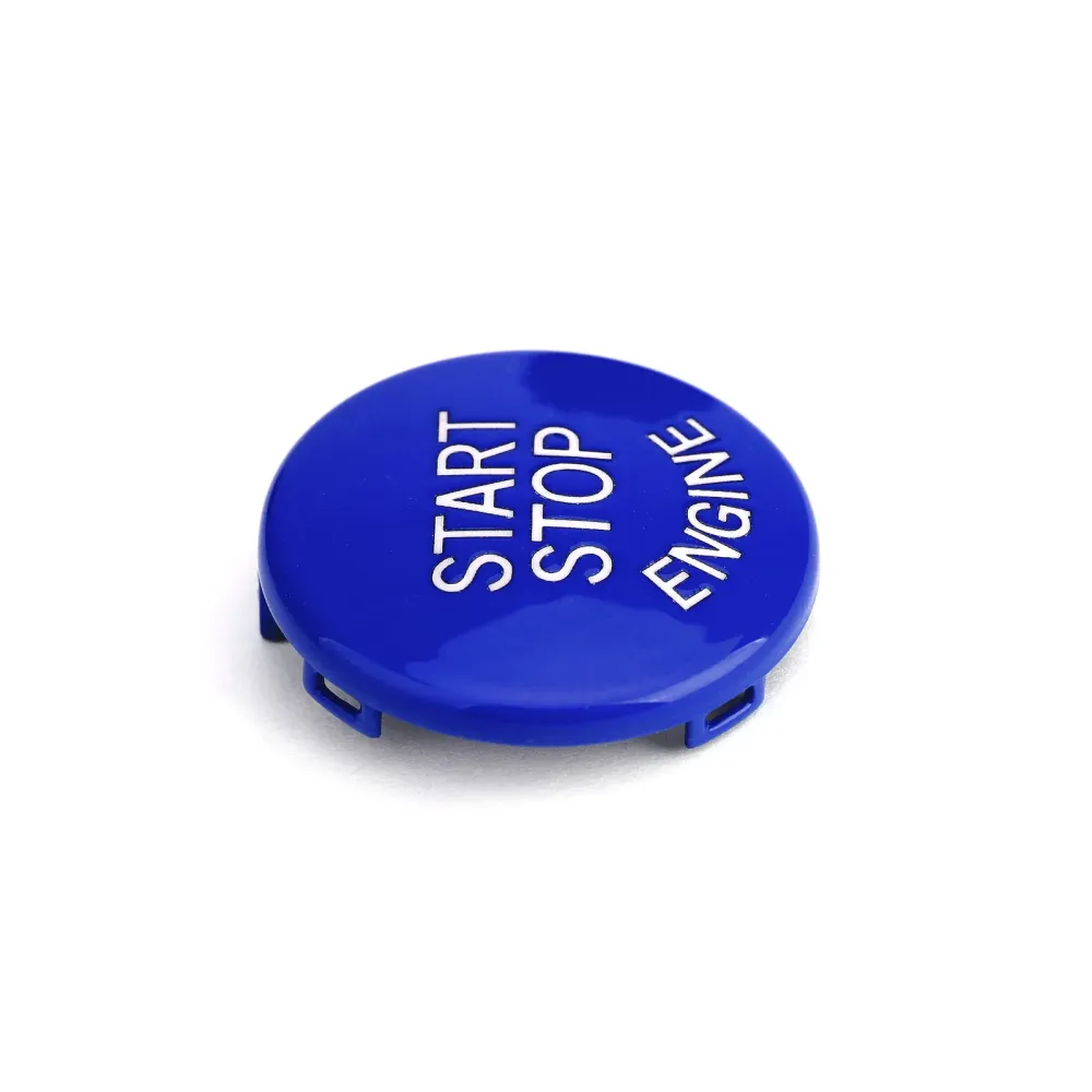 Start Stop Motorknopschakelaarafdekking voor BMW E Chassis E90 E91 X5 E70 E60 Blauw