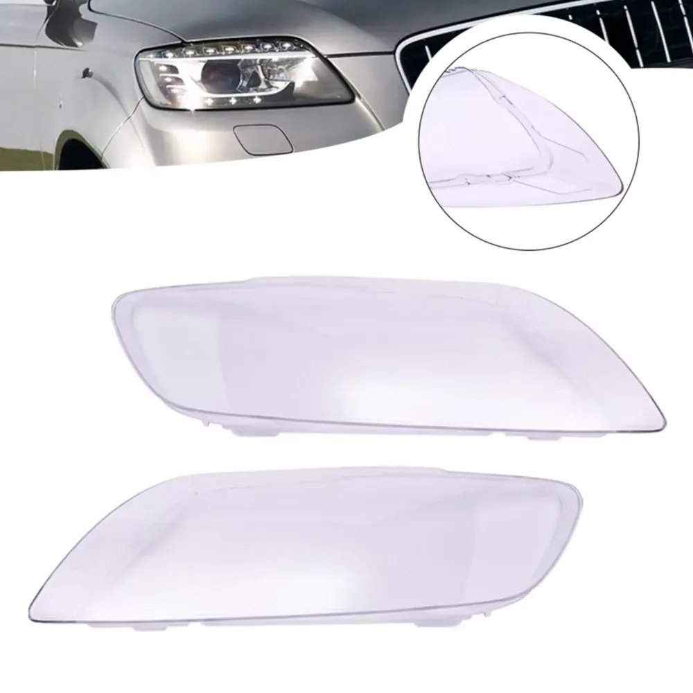 2 STUKS Koplamp Glas Clear Cover Voor Audi Q7 2006-2015