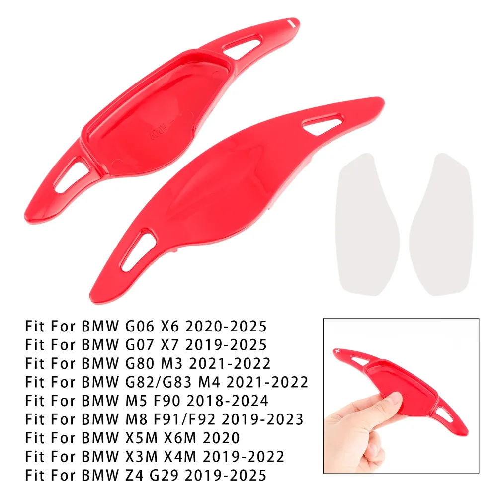 Stuurwiel Paddle Shifter Uitbreidingen Voor BMW G05 X5 F95 X5M G07 X7 G22 Rood