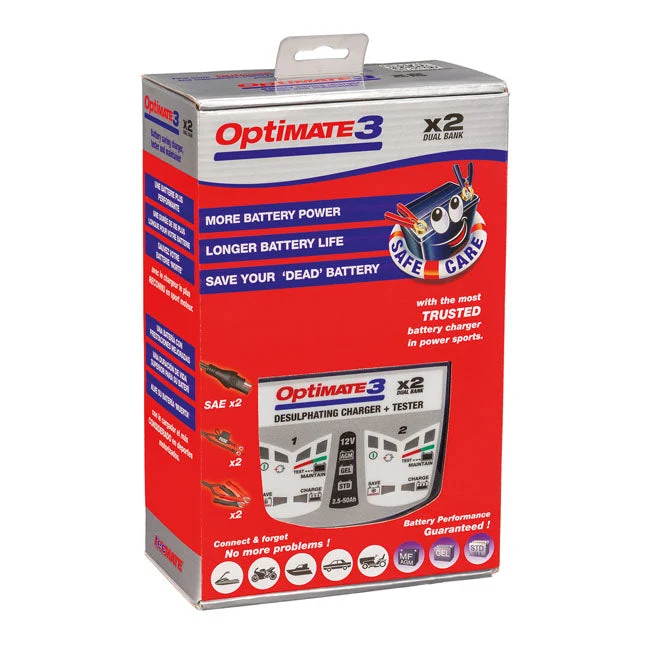 TecMate Optimate 3 X 2 12V acculader