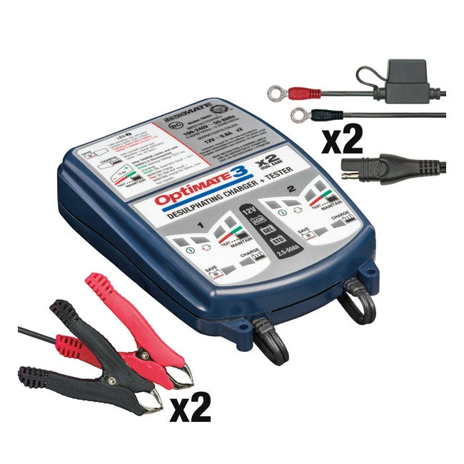 TecMate Optimate 3 X 2 12V acculader