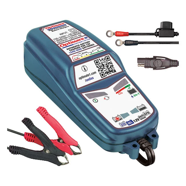 TecMate Optimate 5 12V Start-Stop & Deep Cycle acculader