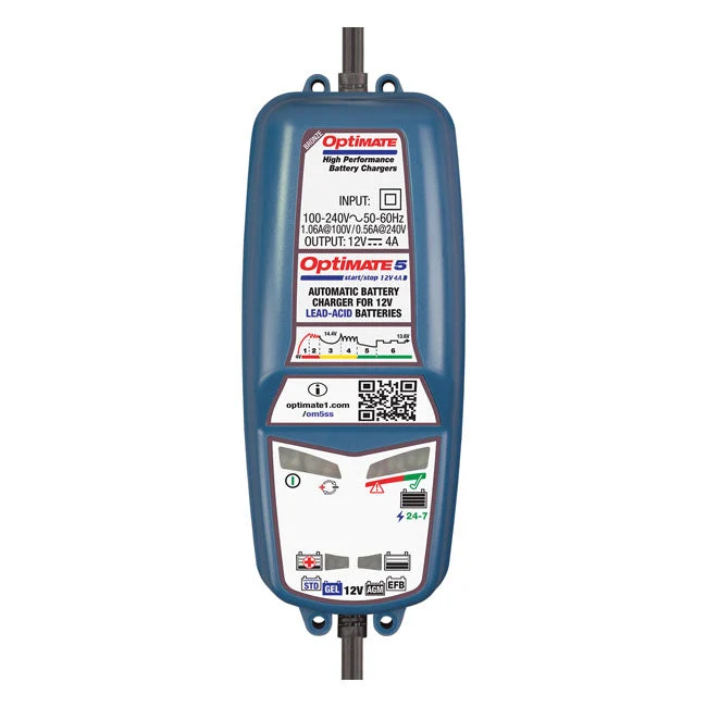 TecMate Optimate 5 12V Start-Stop & Deep Cycle acculader