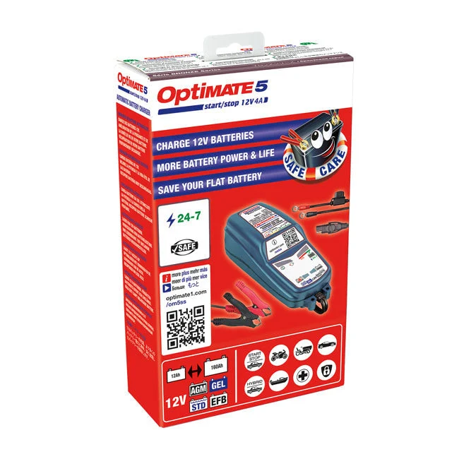 TecMate Optimate 5 12V Start-Stop & Deep Cycle acculader