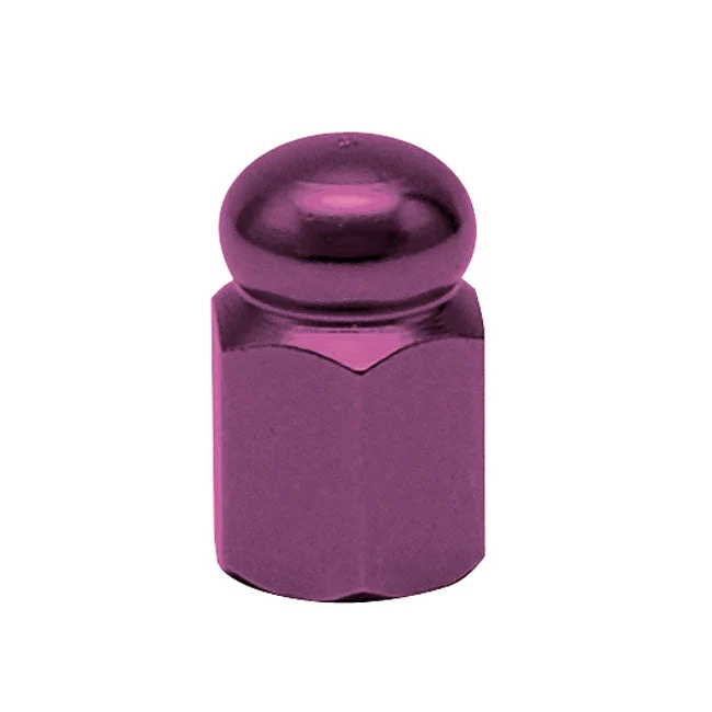 Trik Tropz Valve Stem Caps Alloy Hex Domed Purple