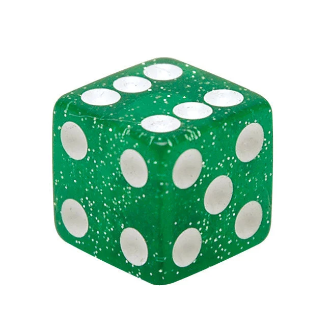 Trik Tropz Ventieldopjes Dobbelsteen Groen Glitter