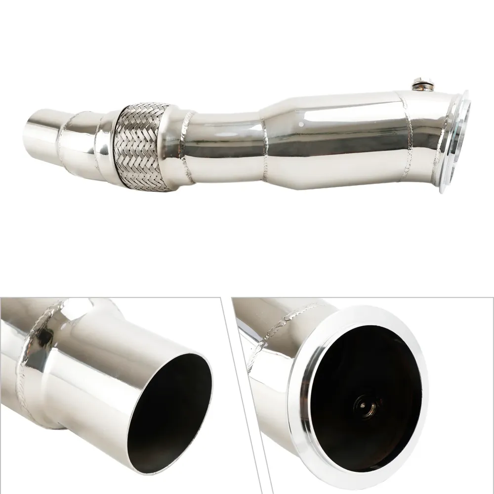 Uitlaat Racing Downpipe voor 2011-2017 BMW 528i N20 F10 roestvrij staal