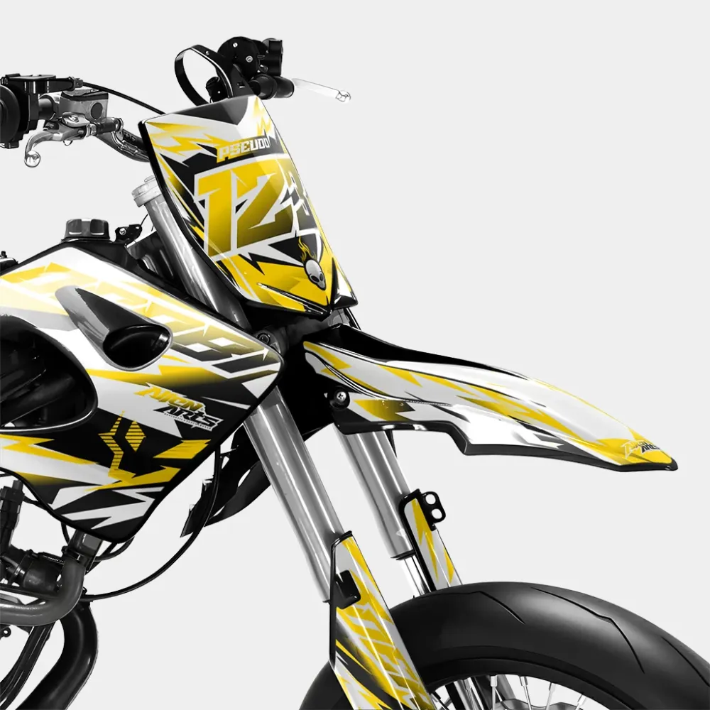 VESTA - Decoratieset DERBI 50cc - Donkergeel
