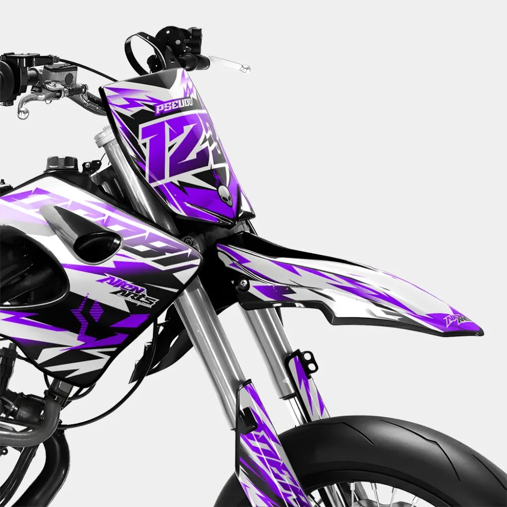 VESTA - Decoratieset DERBI 50cc - Paars
