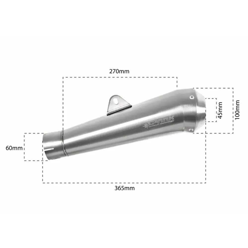 Vonk GP stijl roestvrij staal universele motorfiets Slip-On Muffler