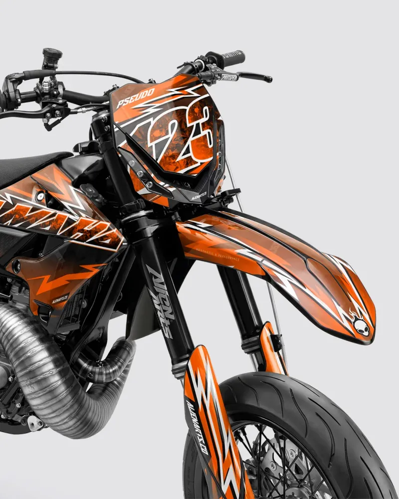 XONIX - Semi-personaliserbare Supermotard-decoratieset - Oranje