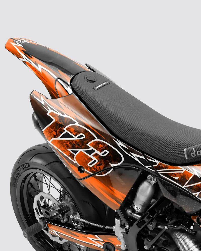 XONIX - Semi-personaliserbare Supermotard-decoratieset - Oranje