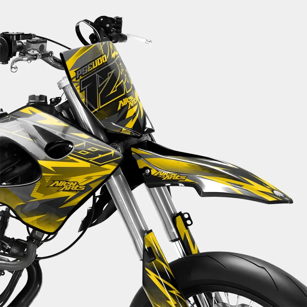 ZÉPHYR - Decoratieset DERBI 50cc - Donkergeel