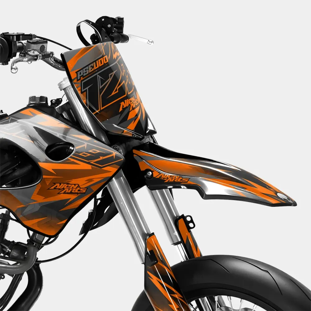 ZÉPHYR - Decoratieset DERBI 50cc - Oranje