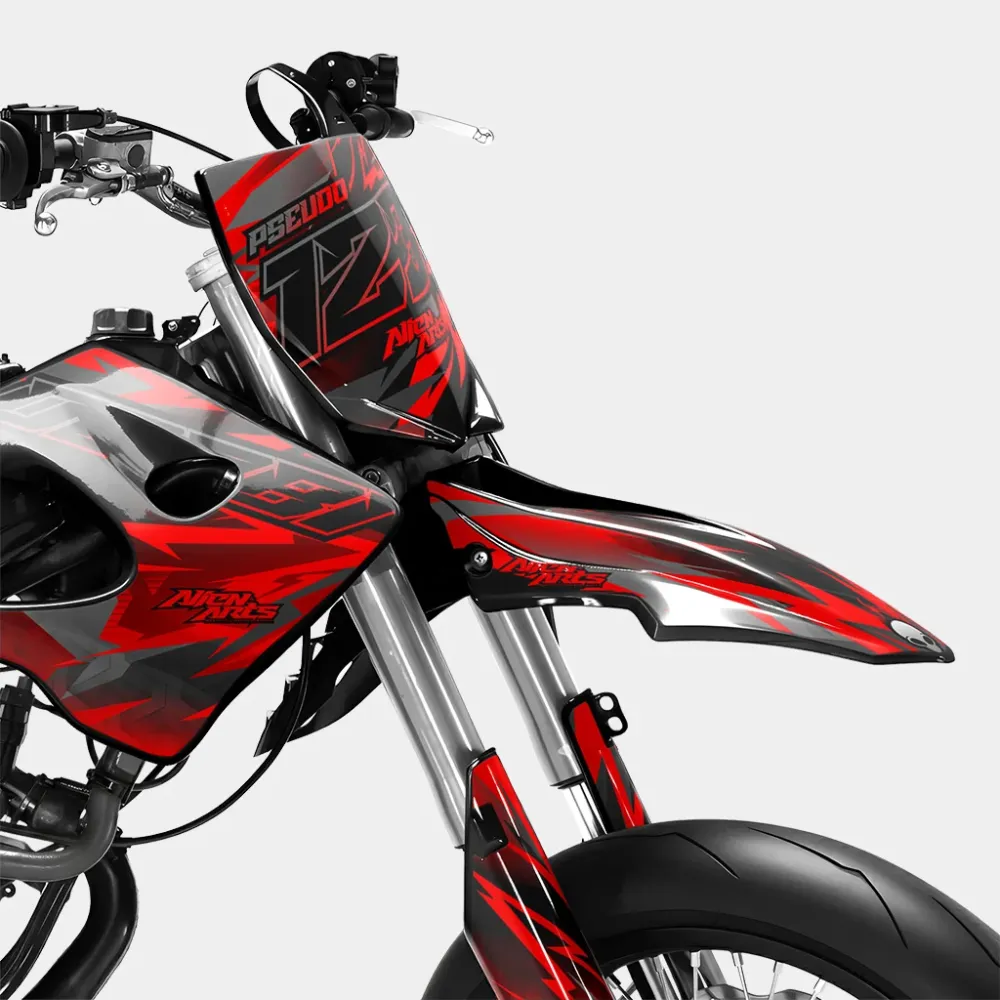 ZÉPHYR - Decoratieset DERBI 50cc - Rood