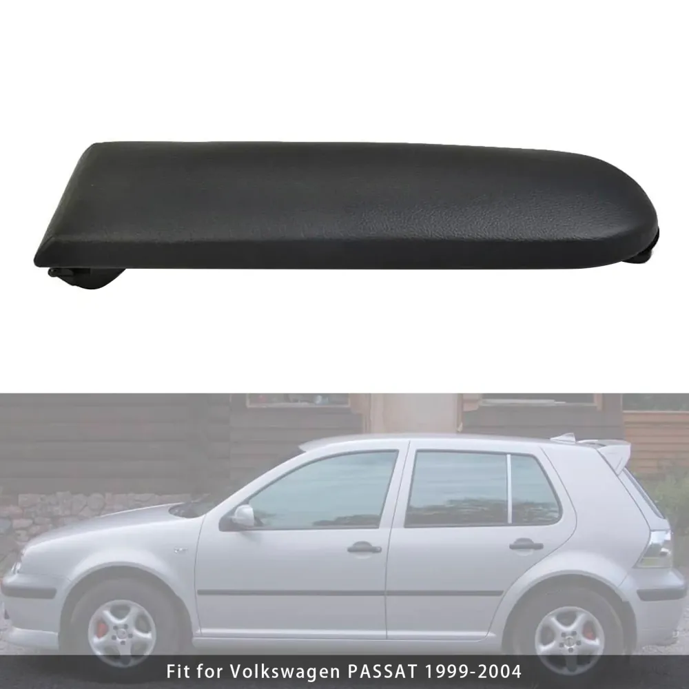 Zwart lederen armsteun middenconsole deksel voor VW MK4 Jetta Bora Golf 18D867173