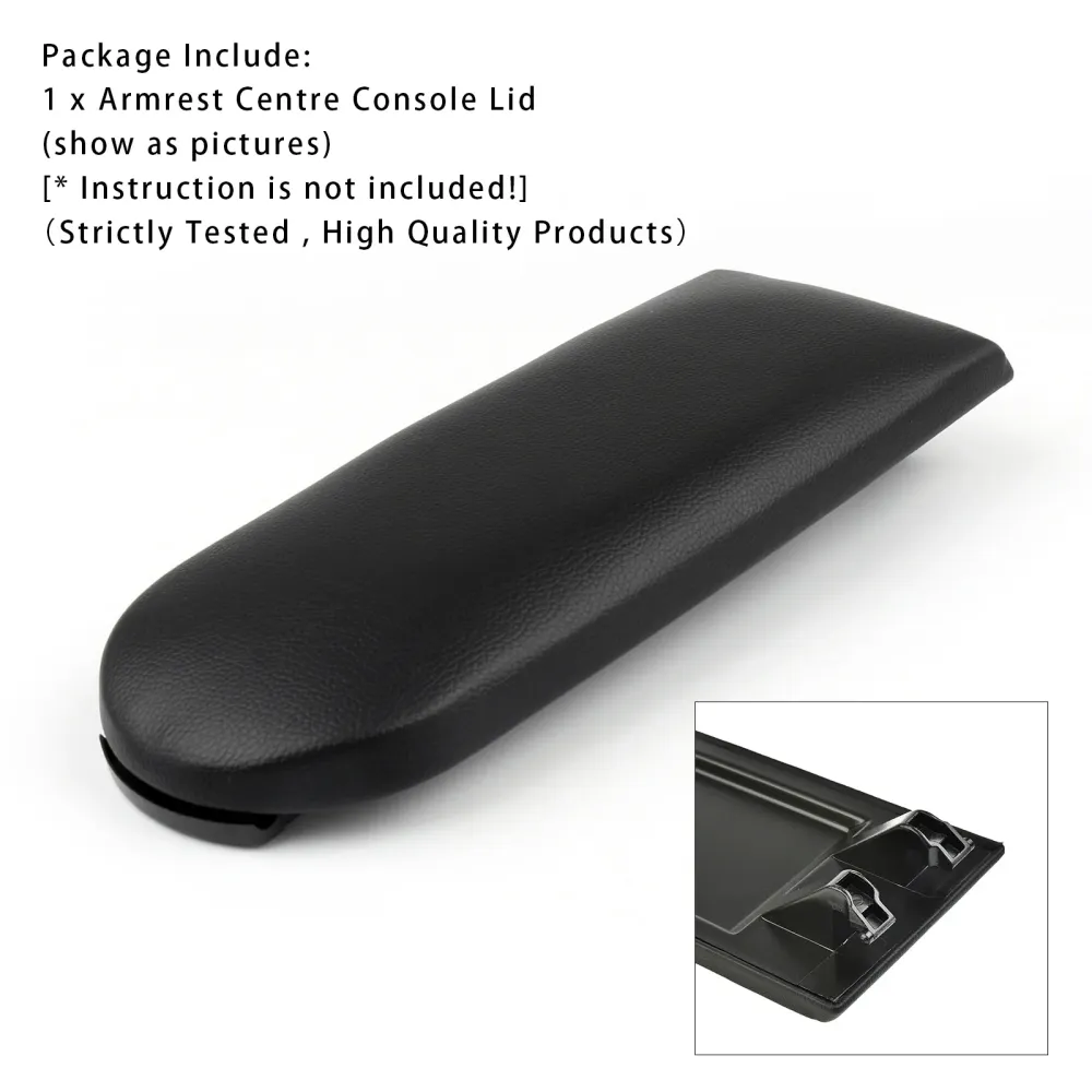 Zwart lederen armsteun middenconsole deksel voor VW MK4 Jetta Bora Golf 18D867173