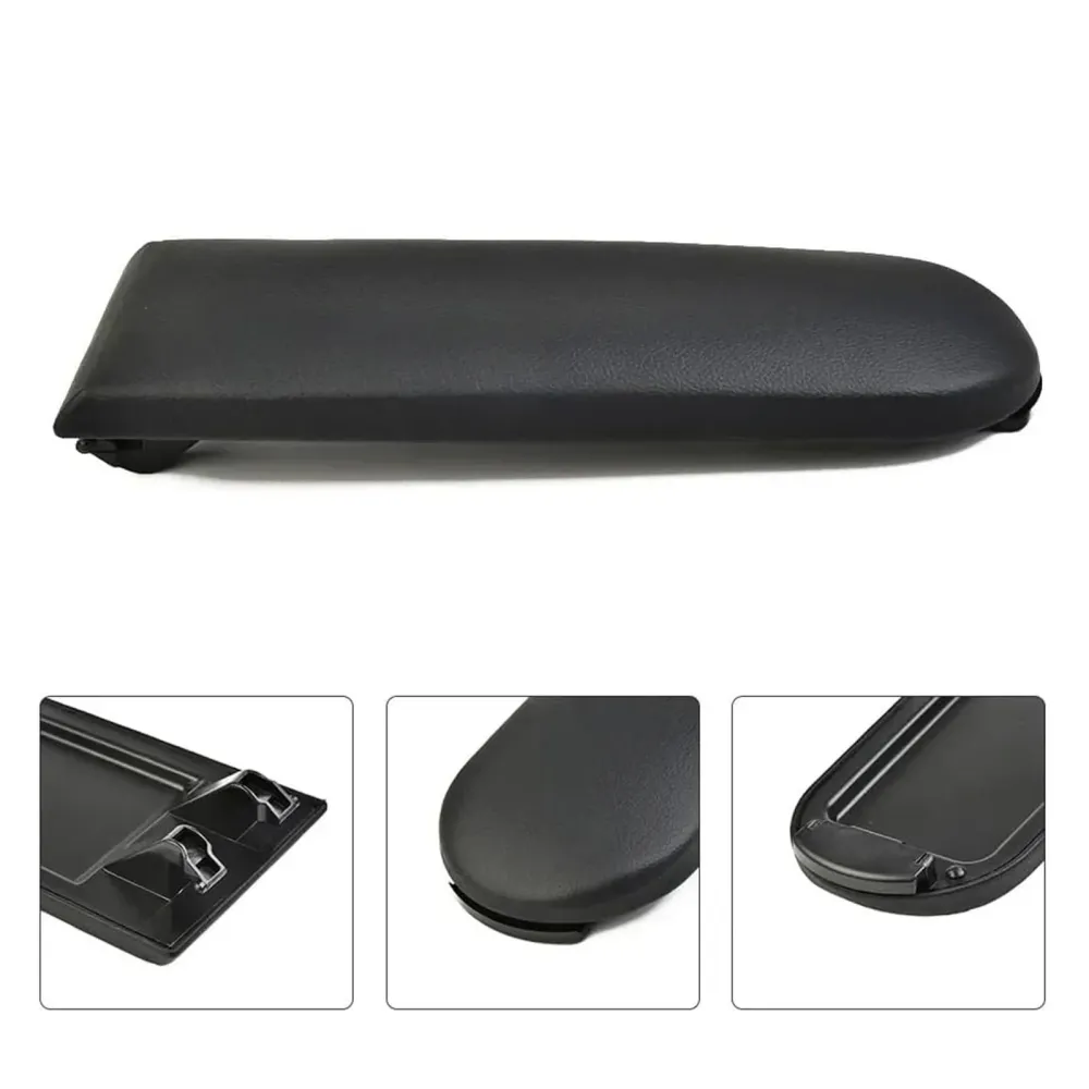Zwart lederen armsteun middenconsole deksel voor VW MK4 Jetta Bora Golf 18D867173