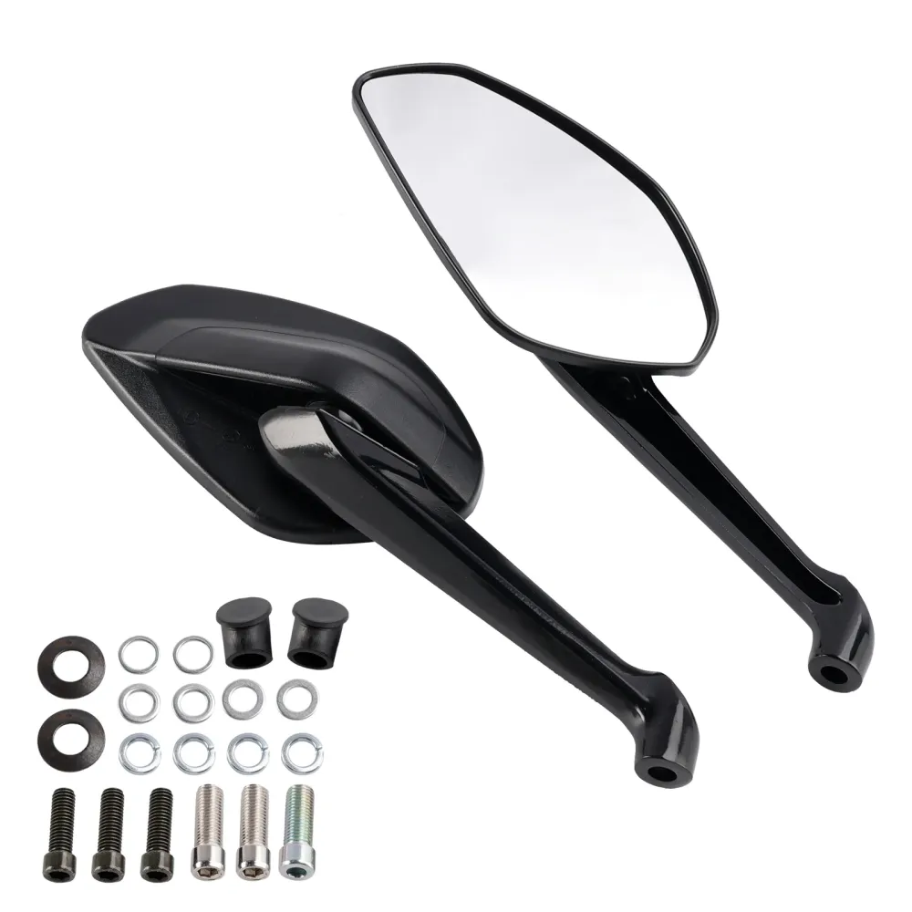 ZWART PAAR ACHTERUITKIJKSPIEGELS VOOR DUCATI STREETFIGHTER V2 V4 V4S SP SP2 2020-2024