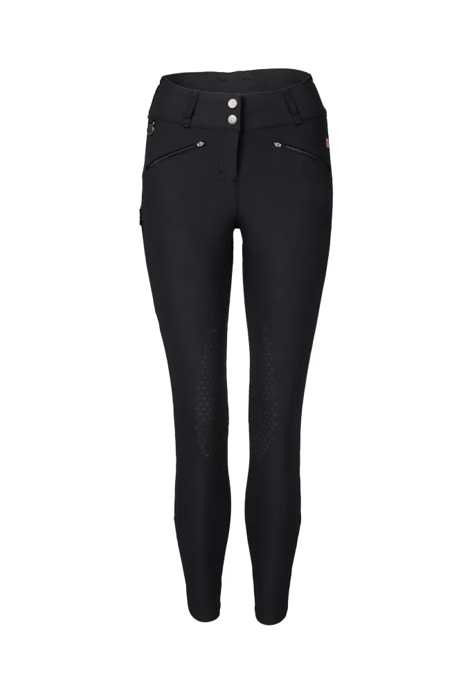 Katie Ladies' Full Seat Breeches Zwart 18
