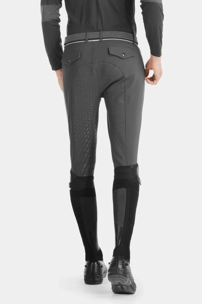 Spatbord X-Grip Men's Full Seat Breeches Grey XS