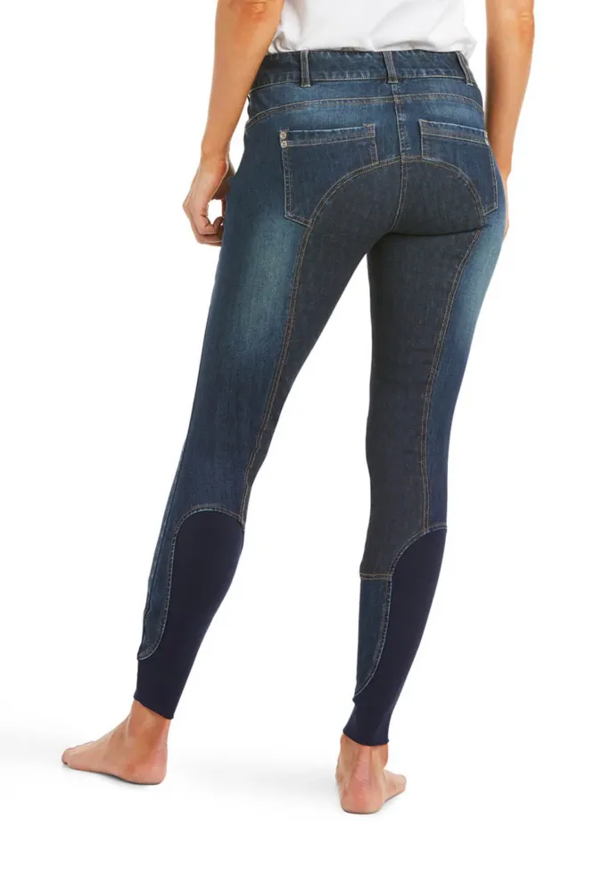 Wiel Halo Denim Women´s Full Seat Breeches Dark Zeeblauw 14