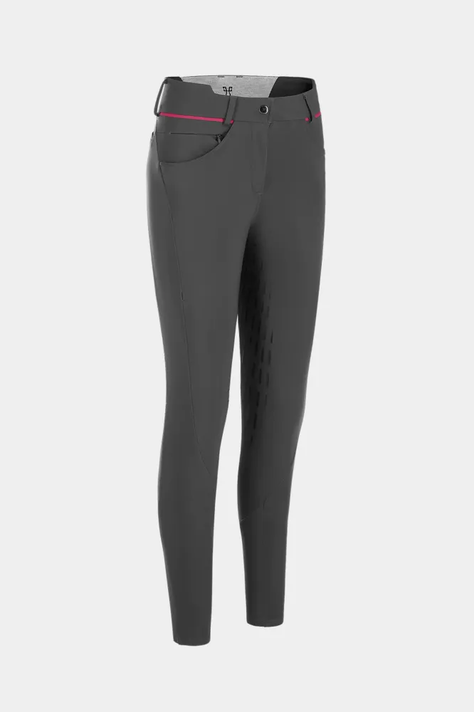 X-Grip Women's Full Seat Breeches Grey M