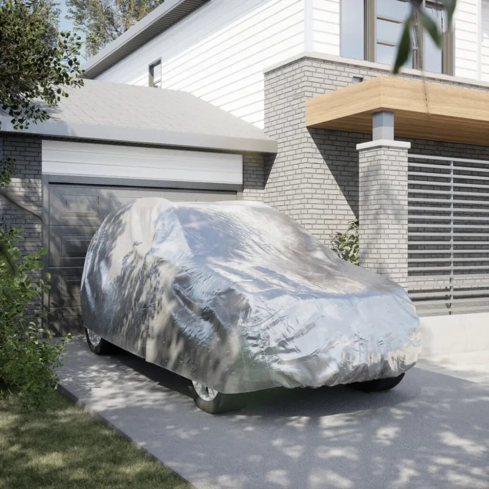 Autohoes voor SUV met gespriemen M totaal zilverkleurig compact opbergtas