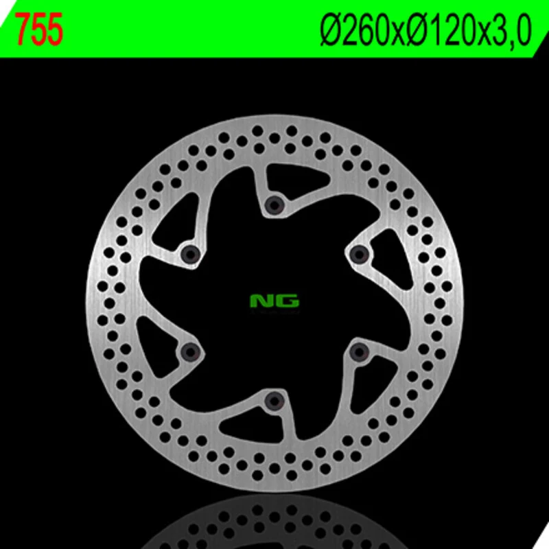 Disco de freno NG 755 Ø260 x Ø120 x 3 uit Taiwan
