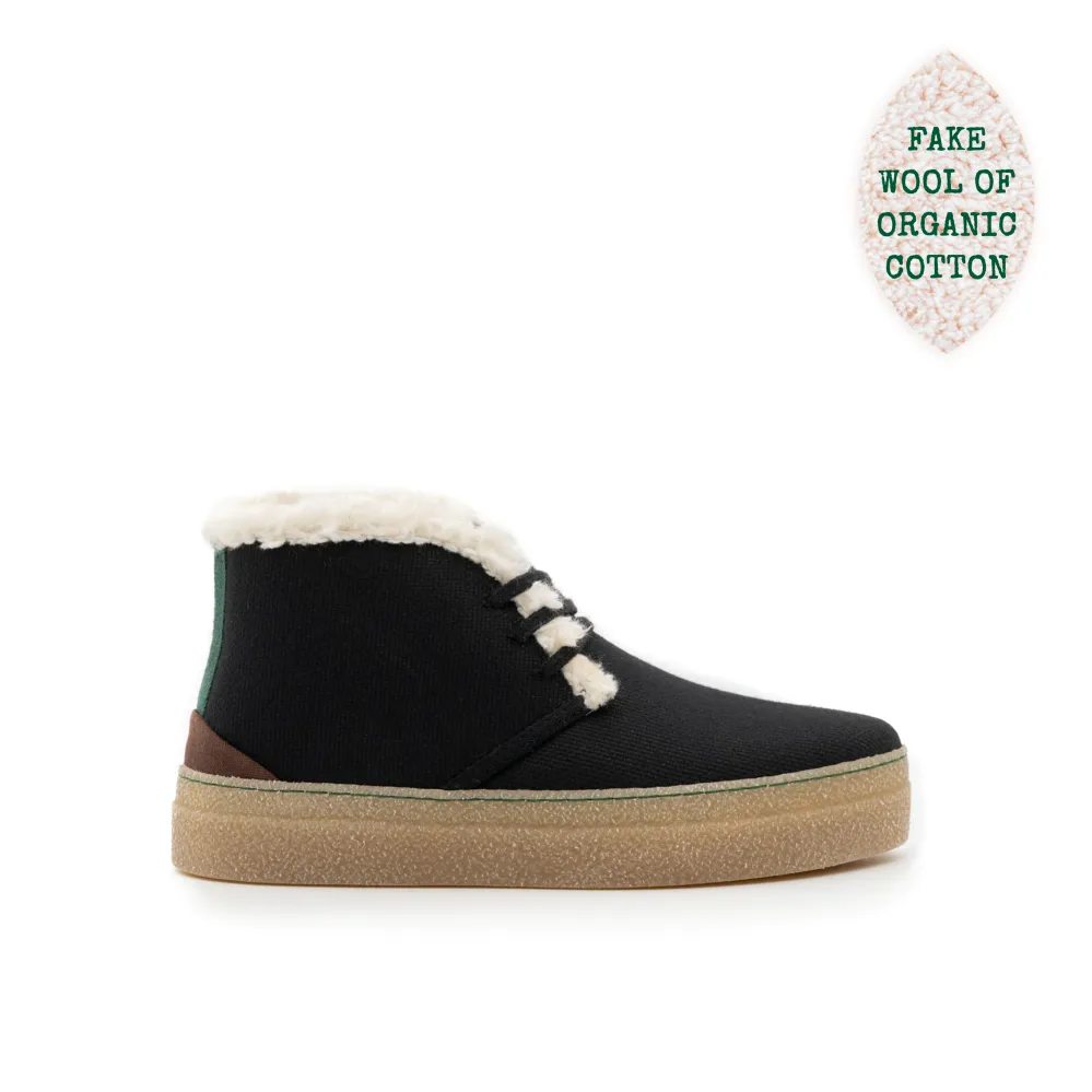 Startkabel Vegan winter bootie ravenzwart VAN005 36