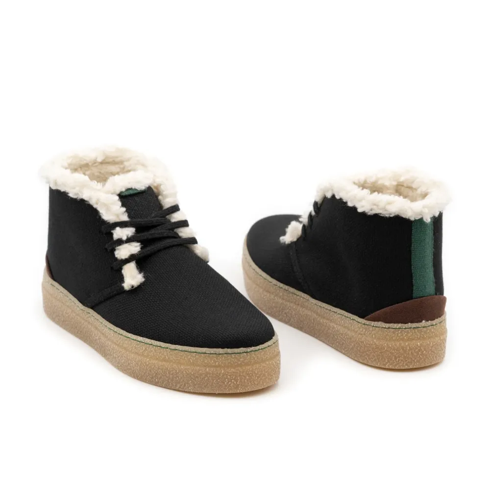 Startkabel Vegan winter bootie ravenzwart VAN005 36