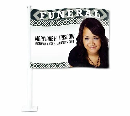Nigeria Funeral Car Flag and Pole gegalvaniseerd staal