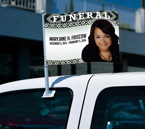 Nigeria Funeral Car Flag and Pole gegalvaniseerd staal