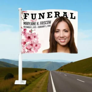 Spring Funeral Car Flag and Pole gegalvaniseerd staal