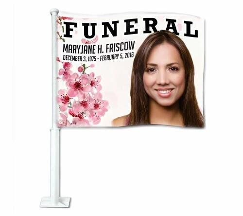 Spring Funeral Car Flag and Pole gegalvaniseerd staal