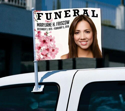 Spring Funeral Car Flag and Pole gegalvaniseerd staal