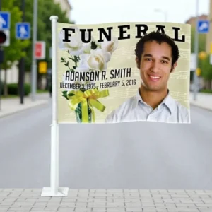 Zware Uitvoering Vivace Funeral Car Flag and Pole