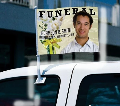 Zware Uitvoering Vivace Funeral Car Flag and Pole