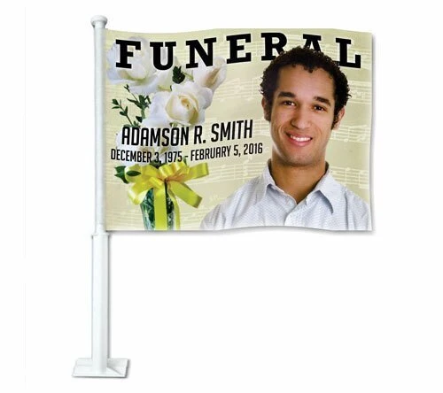 Zware Uitvoering Vivace Funeral Car Flag and Pole