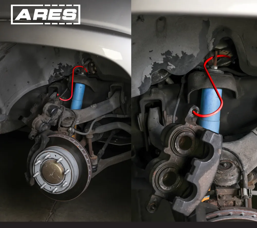 ARES 18061 - 4-Piece Rood Brake Caliper Hanger Set