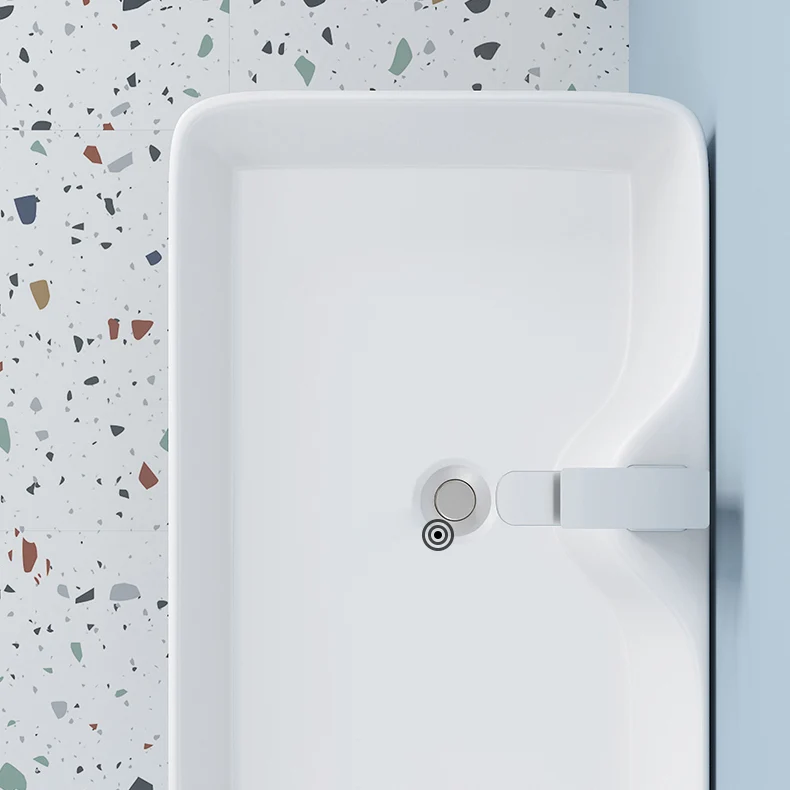 Gecertificeerde Rectangular Freestanding Bathroom Vanity Glam Groen Single-Sink Vanity Set 12l