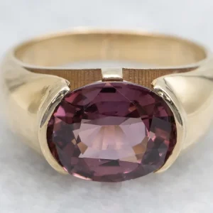 Semi-Bezel Set Spinel Solitaire Ring | ECE R90 gecertificeerd |