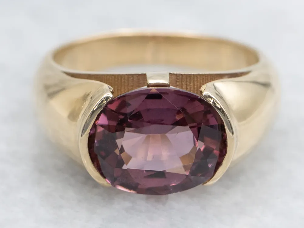 Semi-Bezel Set Spinel Solitaire Ring | ECE R90 gecertificeerd |