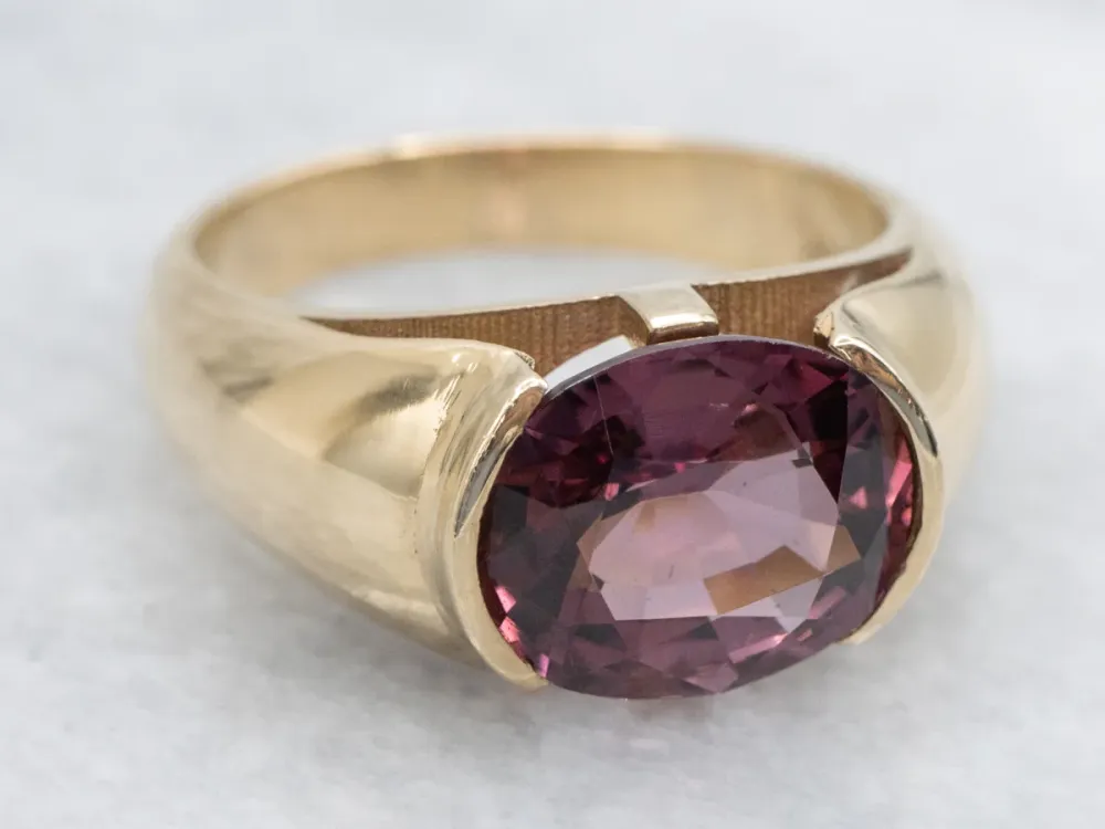 Semi-Bezel Set Spinel Solitaire Ring | ECE R90 gecertificeerd |