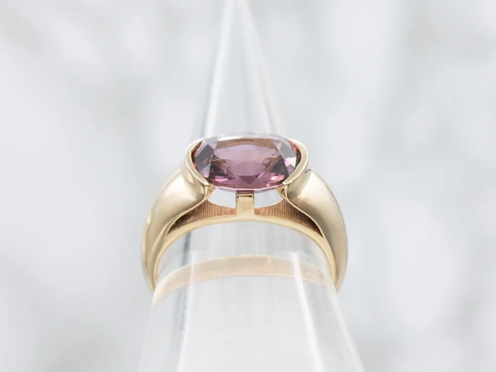 Semi-Bezel Set Spinel Solitaire Ring | ECE R90 gecertificeerd |