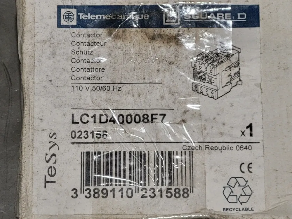 60 Amp Contactor LC1D40008F7