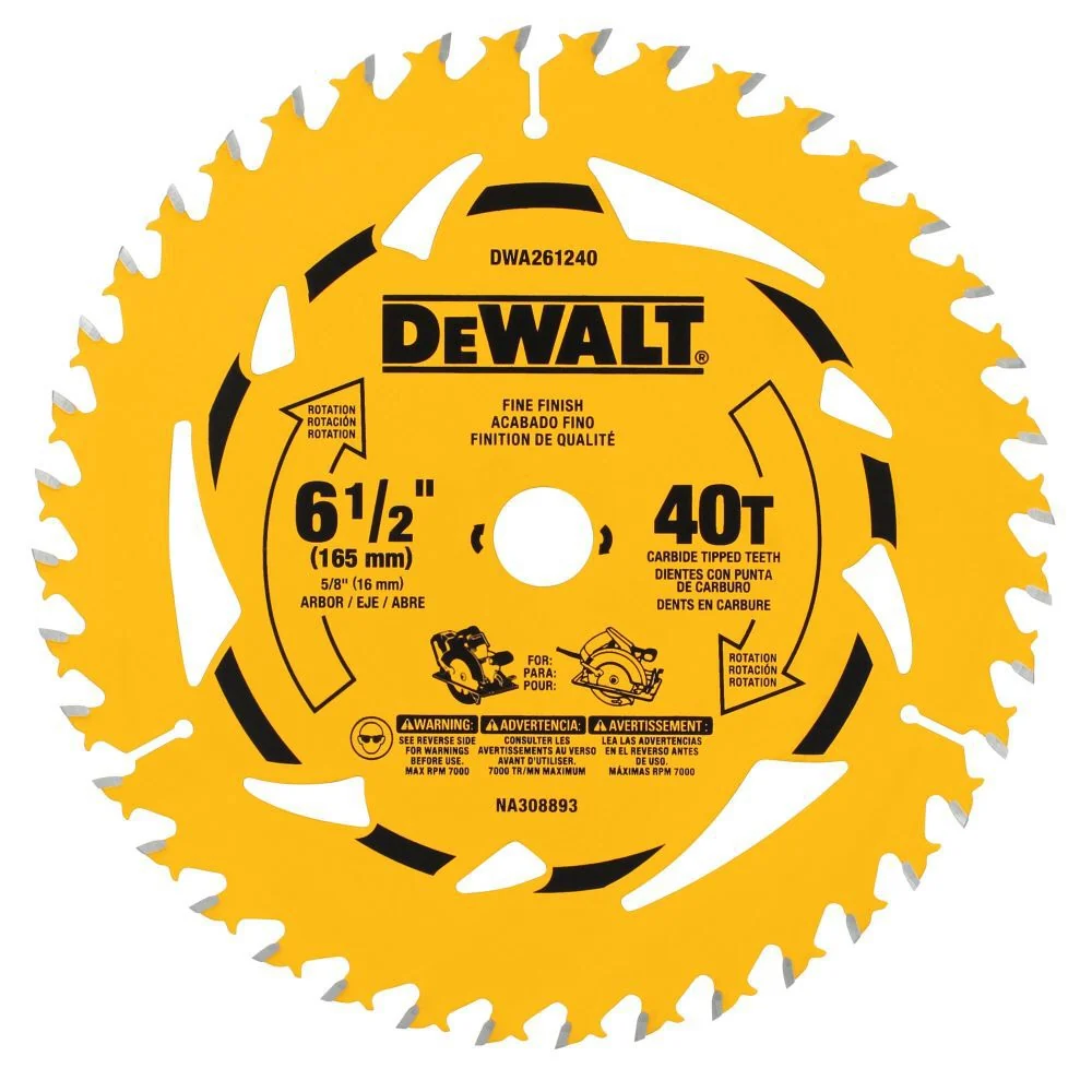 DEWALT 6-1/2 . 40T Circular Saw Blade
